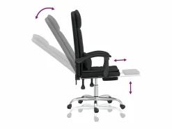 Sale Clicnbuy Silla de oficina reclinable masaje cuero sintético Negro