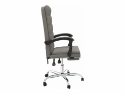 Discount Silla de oficina reclinable de tela gris taupé Silla De Oficina