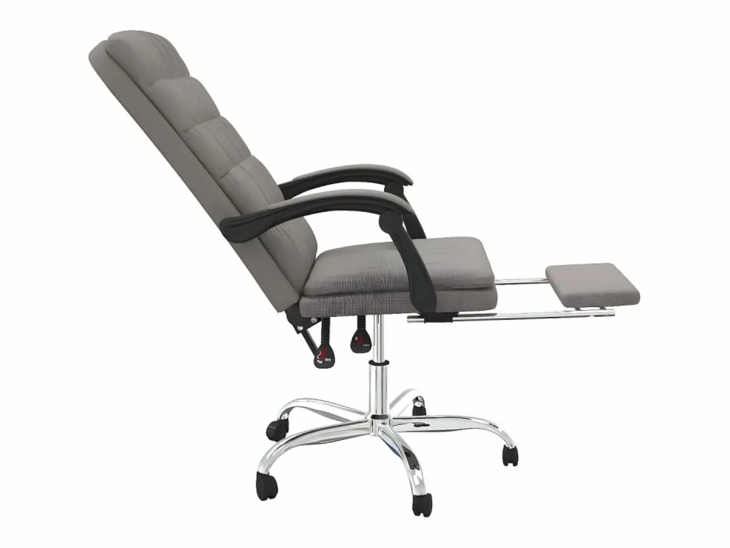 Discount Silla de oficina reclinable de tela gris taupé Silla De Oficina