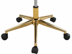 Hot Vente-unique Silla de oficina tela color y dorada altura regulable - NAODY Beige