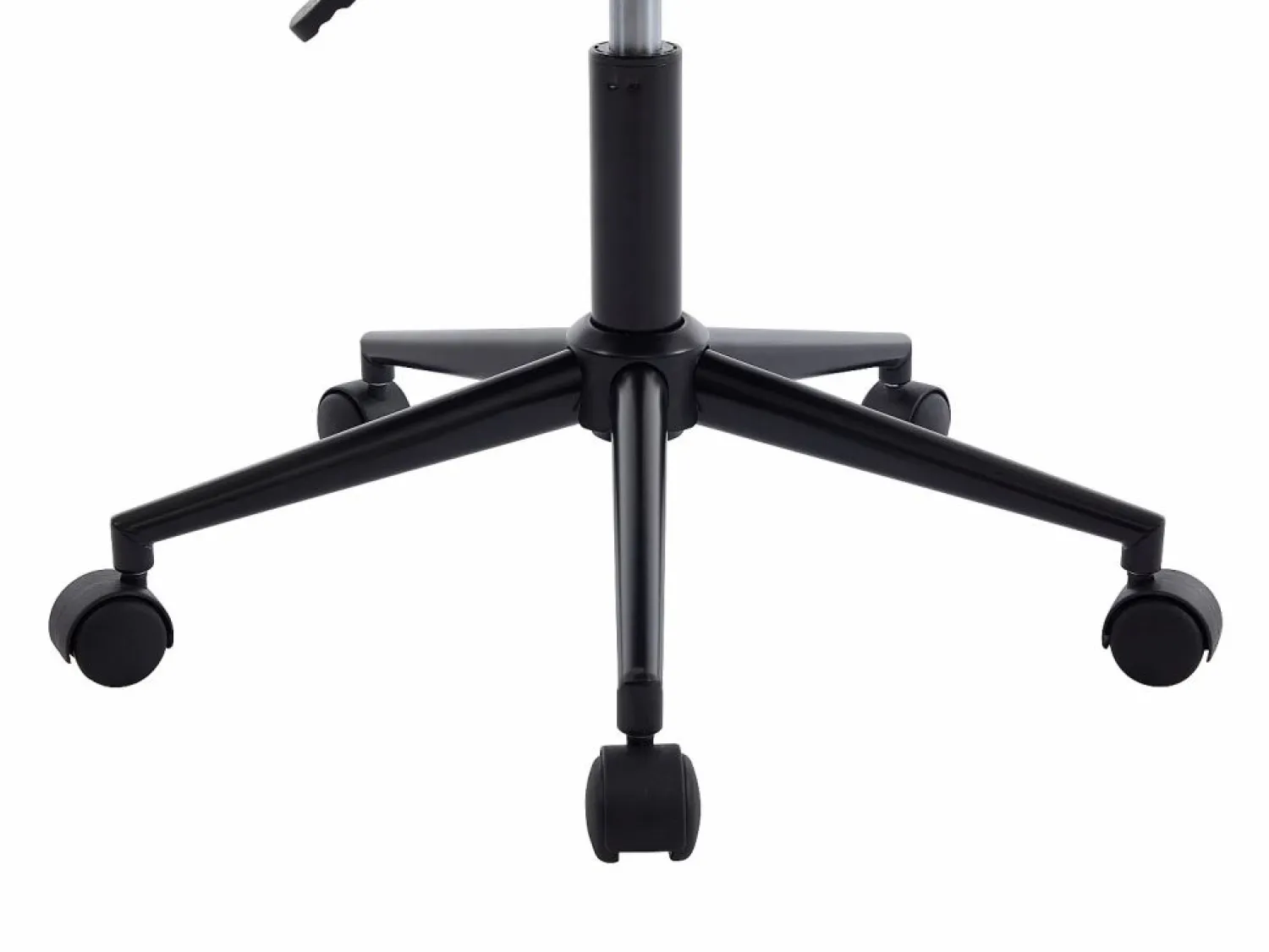Vente-unique Silla de oficina tela de bucle y metal blanco y negro altura ajustable - JELSA