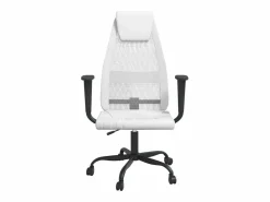 Clearance Silla de oficina tela de malla y cuero sintético blanca Silla De Escritorio