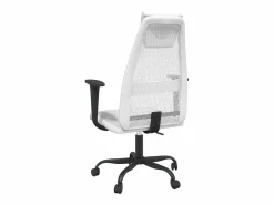 Clearance Silla de oficina tela de malla y cuero sintético blanca Silla De Escritorio