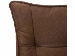 vidaxl Silla de oficina tela marrón Marru00f3n