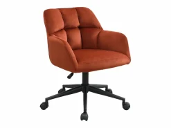 Vente-unique Silla de oficina terciopelo y negro altura regulable - PEGA de Pascal Morabito