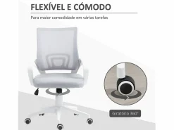 Sale Silla de oficina Waco basculante con reposabrazos + ruedas 89-109x57x55 cm Silla De Escritorio