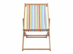 Silla de playa plegable estructura madera y tela ES70846