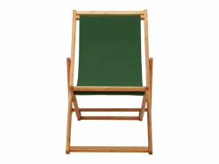Online Silla de playa plegable madera de eucalipto y tela ES26055 Verde