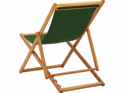 Online Silla de playa plegable madera de eucalipto y tela ES26055 Verde