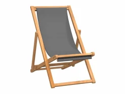 Sale Silla de playa plegable madera maciza de teca ES49485 Tumbona