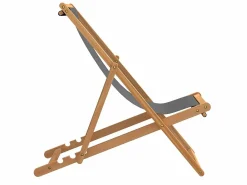 Sale Silla de playa plegable madera maciza de teca ES49485 Tumbona