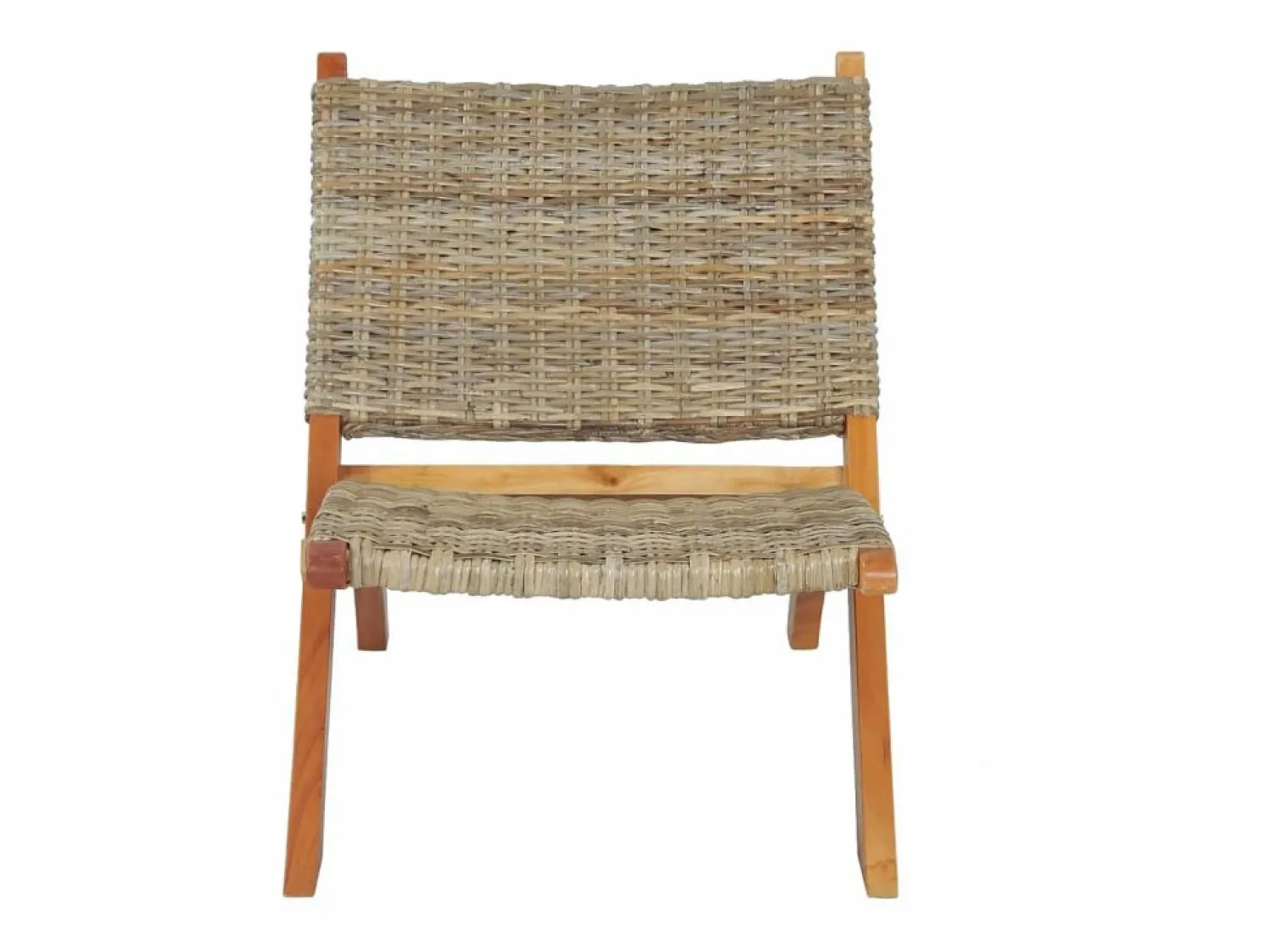 Online Silla de ratán kubu natural y madera maciza de caoba Sillón De Mimbre