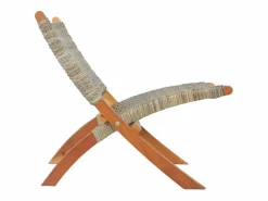 Online Silla de ratán kubu natural y madera maciza de caoba Sillón De Mimbre