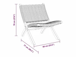 Discount vidaxl Silla de ratán kubu natural y madera maciza de caoba Gris
