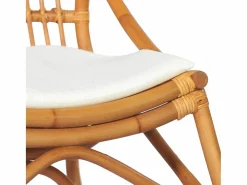 Sale Silla de ratán lino marrón claro Sillón De Mimbre