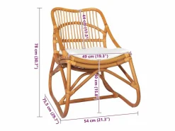 Sale Silla de ratán lino marrón claro Sillón De Mimbre