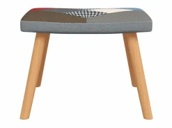 Sale Silla de relajación con reposapiés tela patchwork Sillón