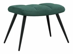 Outlet Clicnbuy Silla de relajación con taburete terciopelo oscuro Verde
