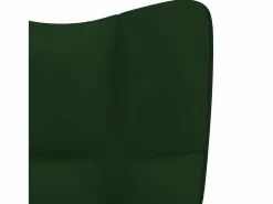 Outlet Clicnbuy Silla de relajación con taburete terciopelo oscuro Verde