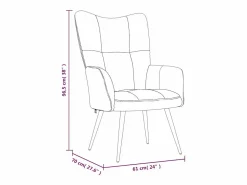 Outlet Clicnbuy Silla de relajación con taburete terciopelo oscuro Verde