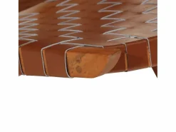 Discount Silla de relax plegable cuero auténtico marrón Sillón De Piel