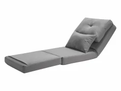 Silla de Suelo SucceBuy Silla de Suelo Convertible con 5 Posiciones Ajustables, Sofá Cama Tapizado con Respaldo Ajustable, Estructura de Metal y Cojín