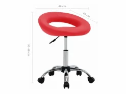Hot Silla de trabajo con ruedas cuero sintético Taburete De Oficina