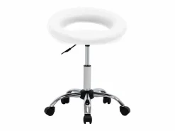 Clicnbuy Silla de trabajo con ruedas cuero sintético