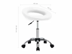 Clicnbuy Silla de trabajo con ruedas cuero sintético