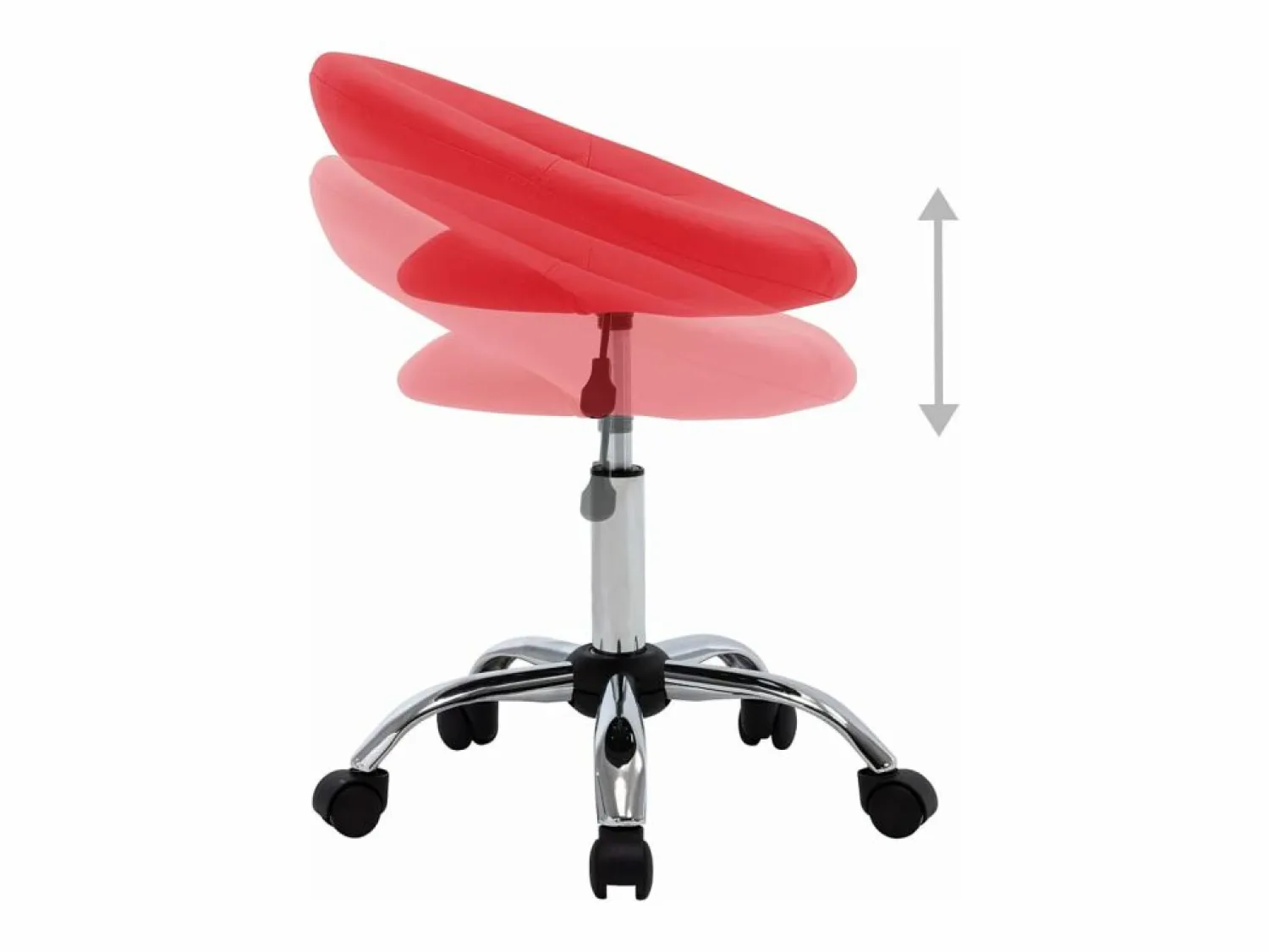 Silla de trabajo con ruedas cuero sintético ES788168