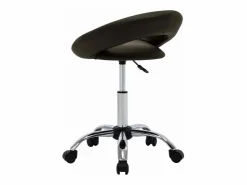 Silla de trabajo con ruedas cuero sintético marrón ES737038