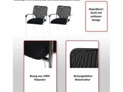 Online MCW Silla de visita Tucson (juego de 12), asiento , respaldo Gris