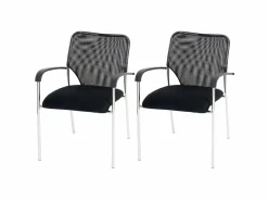 Sale MCW Silla de visita Tucson (juego de 2), asiento , respaldo Negro
