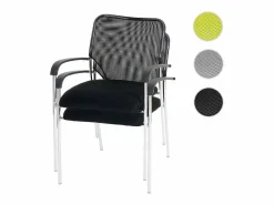 Sale MCW Silla de visita Tucson (juego de 2), asiento , respaldo Negro