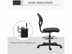 Silla ergonómica de pie, regulable en altura, con reposapiés, color , (59x61x93-113 cm) ###