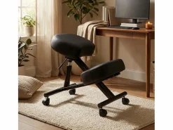 AHD Silla ergonómica de rodillas postural modelo sueco metal polipiel Balancesteel Lux