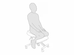 AHD Silla ergonómica de rodillas postural modelo sueco metal polipiel Balancesteel Lux