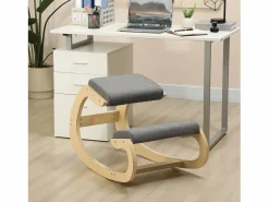 Silla ergonómica de rodillas con función de inclinación, madera, (54,5x85x54 cm)