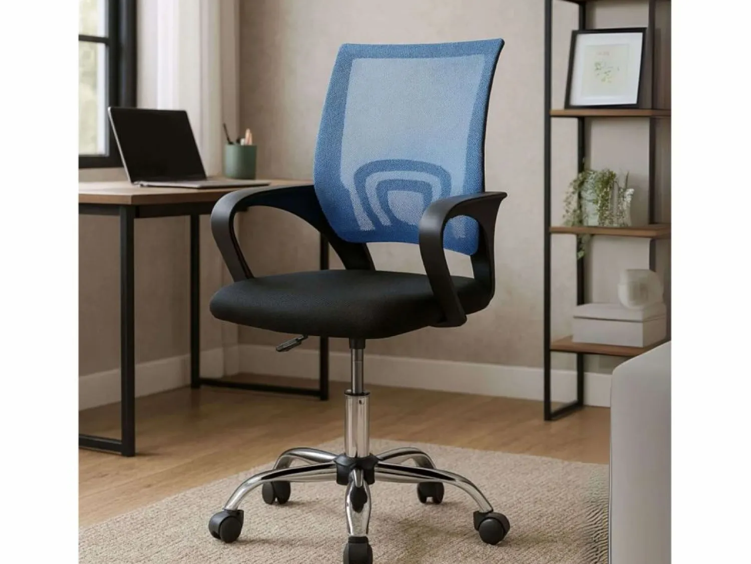 Silla Estudio Oficina Vita Colorido con Reposabrazos y Ruedas 60x102x60 cm Silla De Escritorio