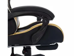 vidaxl Silla gaming con luces LED RGB cuero sintético y negro