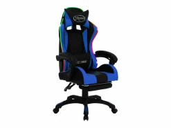 Silla gaming con luces LED RGB cuero sintético y negro Silla Gaming