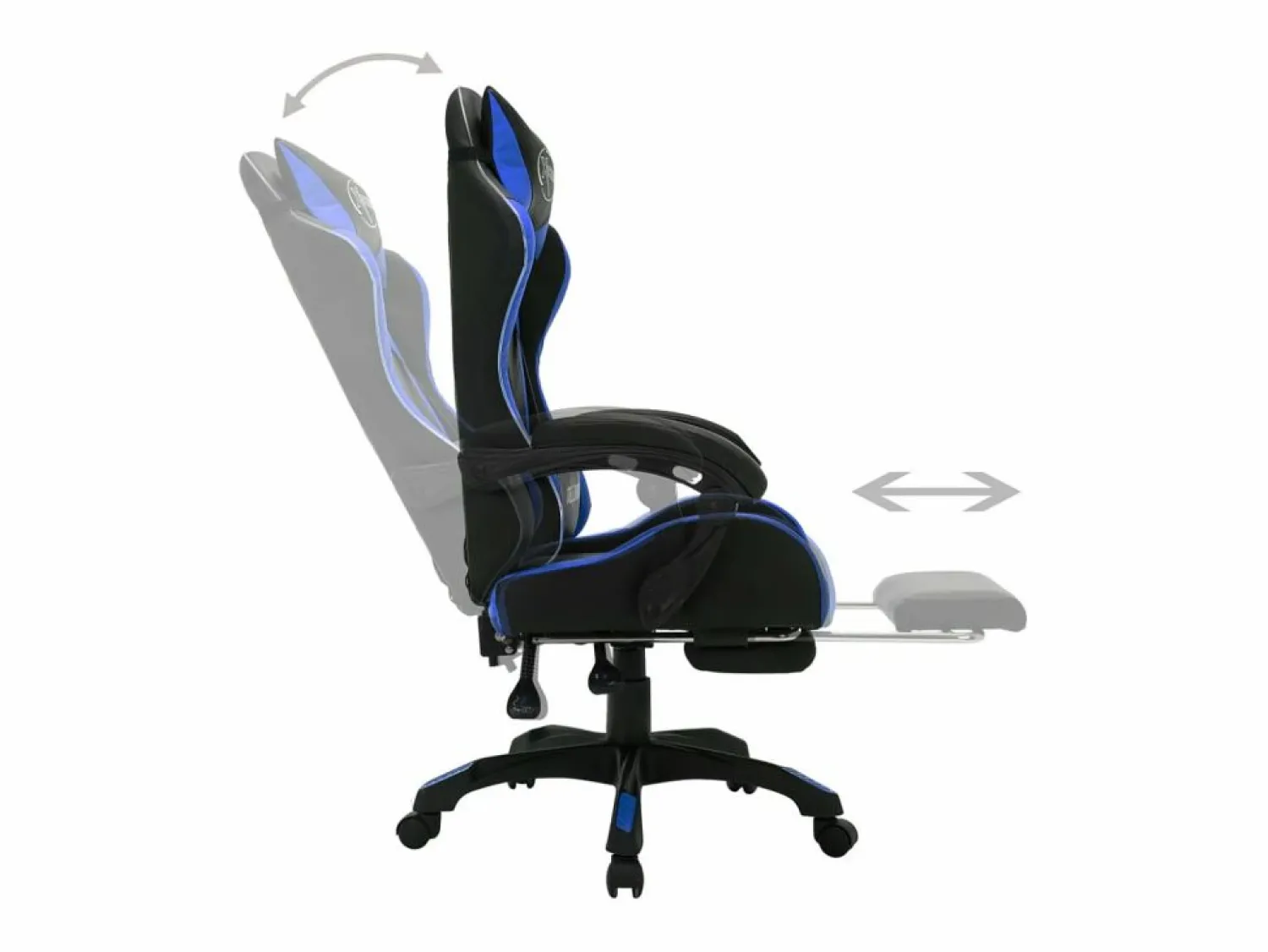 Silla gaming con luces LED RGB cuero sintético y negro Silla Gaming