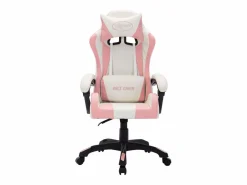 Clearance Clicnbuy Silla gaming con luces LED RGB cuero sintético rosa y negro Multicolor