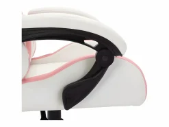Clearance Clicnbuy Silla gaming con luces LED RGB cuero sintético rosa y negro Multicolor