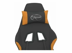 Sale Silla gaming con reposapiés tela y naranja Silla Gaming
