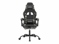 Best Clicnbuy Silla gaming con reposapiés cuero sintético camuflaje Negro