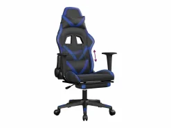 Hot Silla gaming con reposapiés cuero sintético negro Silla Gaming