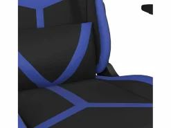 Hot Silla gaming con reposapiés cuero sintético negro Silla Gaming
