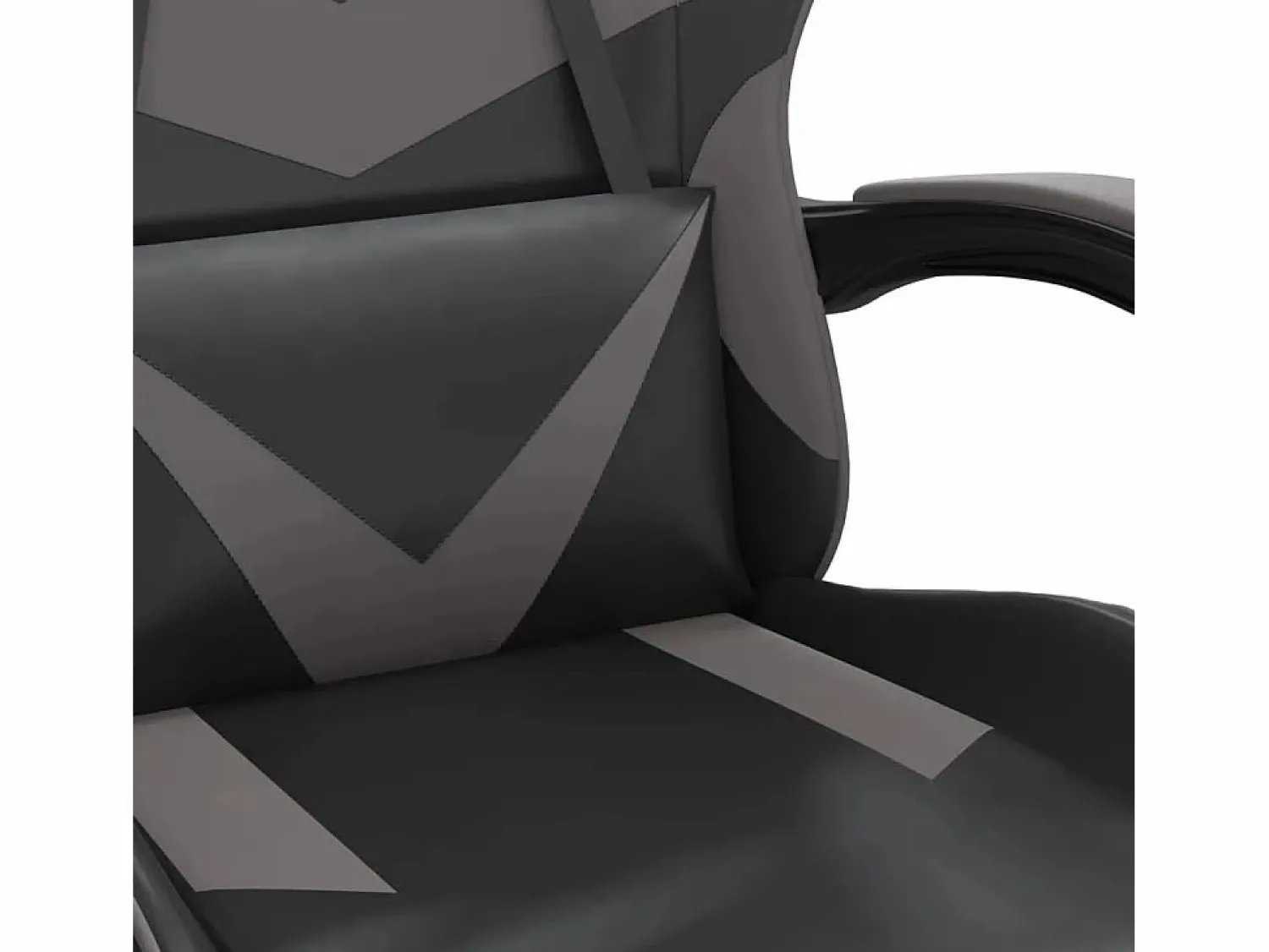 vidaxl Silla gaming con reposapiés cuero sintético negro