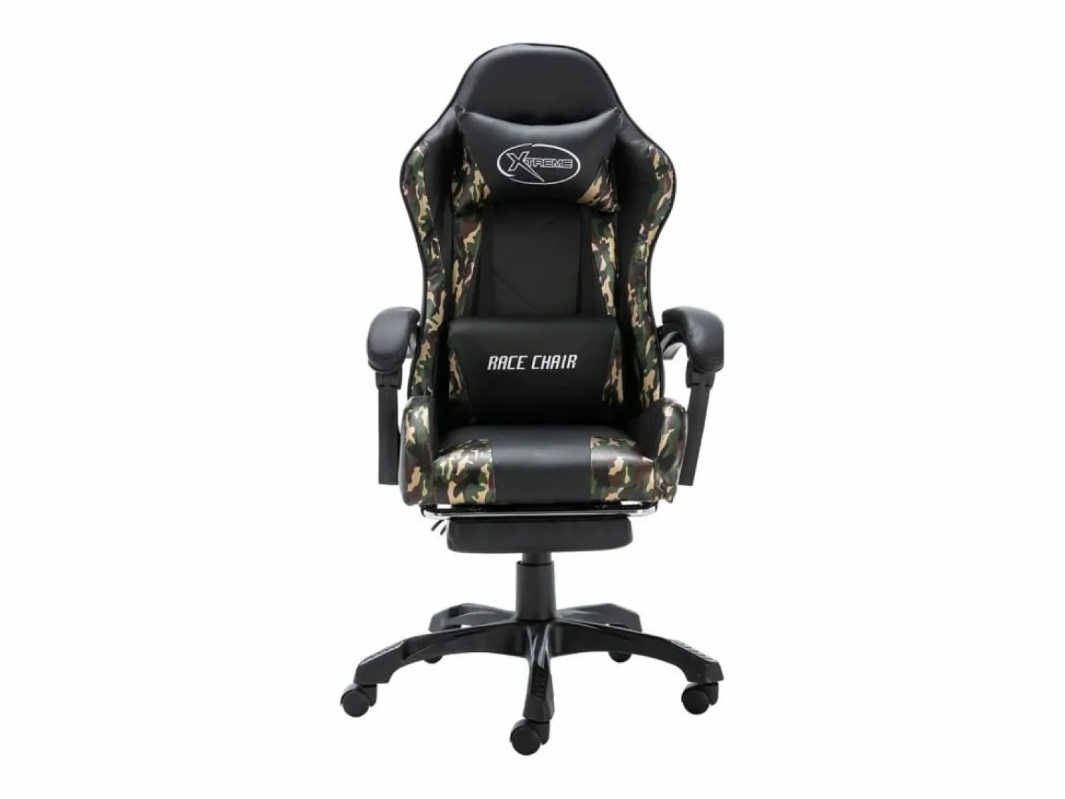 Discount Clicnbuy Silla gaming con reposapiés cuero sintético y camuflaje Negro